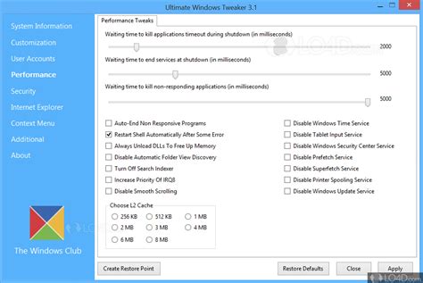 Download Ultimate Windows Tweaker